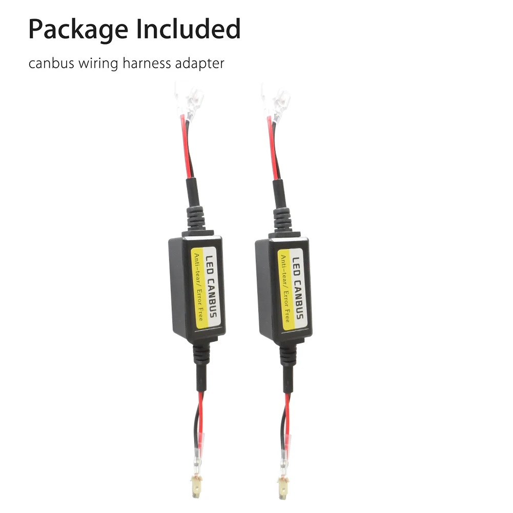 

2pcs H1 H3 PS LED Headlight Decoder Canbus Anti-Flicker Harness Bulbs Resistor Decoder Error Free H3 Wiring Decoder Adapters