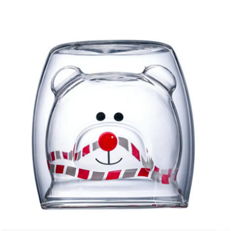 

270 ml coffee cup high borosilicate glass cold drink cup hot drink cup cute bear glassMilk glass, milk tea glass