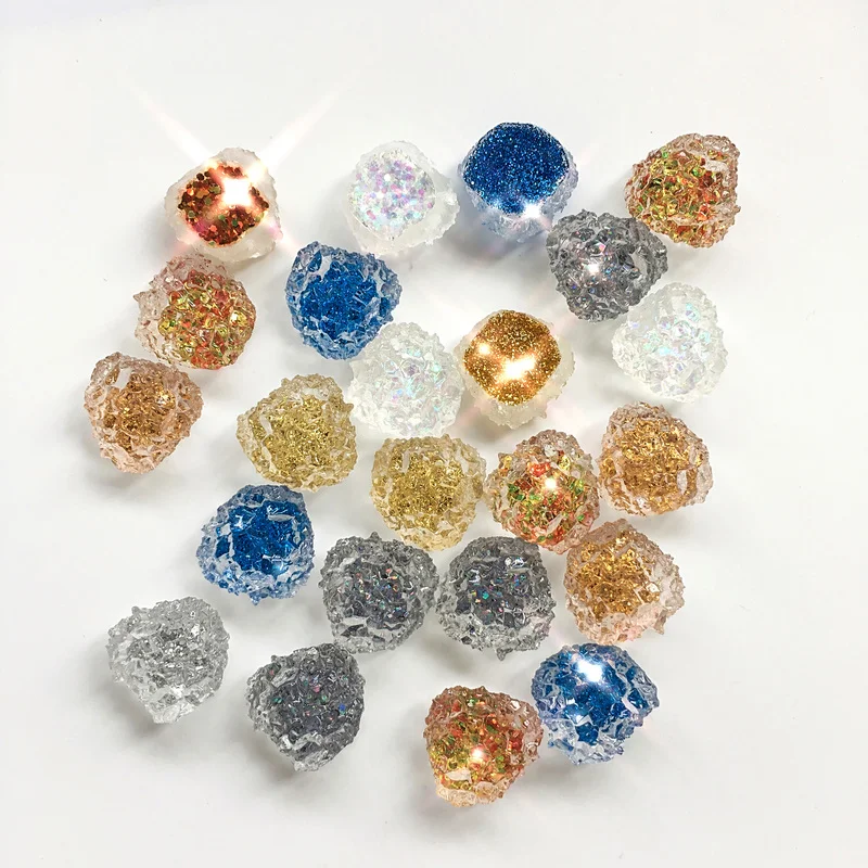 

Shaped Irregular Resin Rock Sugar Imitation Crystal Cluster Ore Patch Symphony Bright diy Jewelry Accessories Earring Material