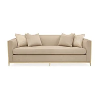 european home furniture 3 seater lounge couch white leather gold frame living room sofa