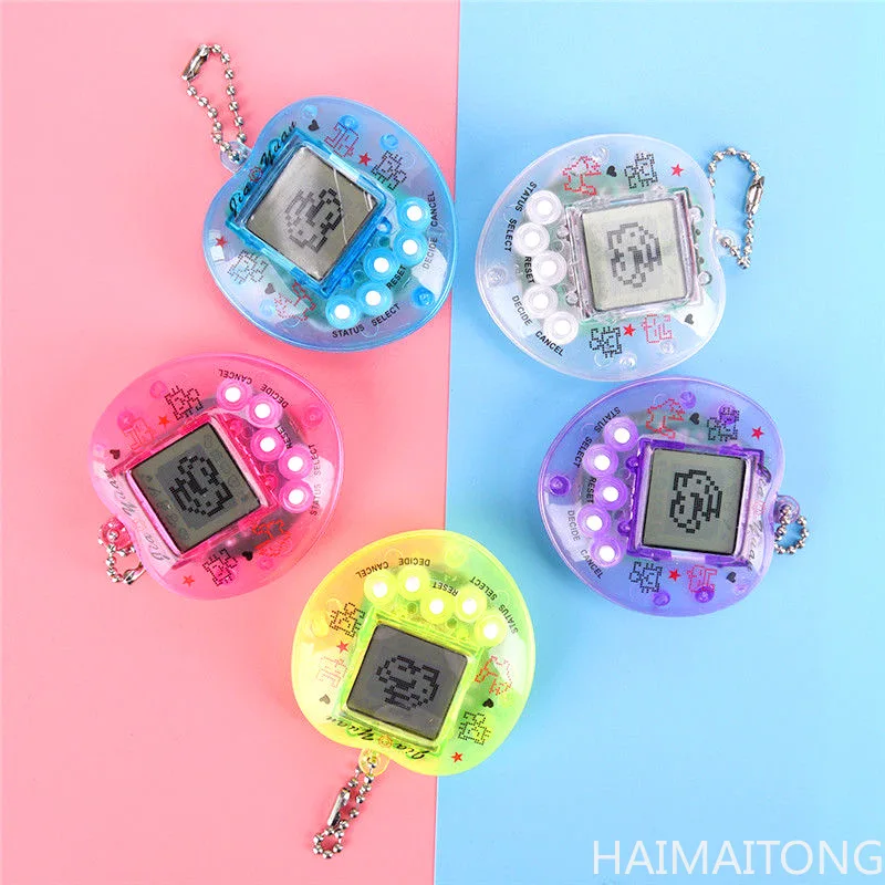 

1 transparent electronic pet 90S nostalgic 49 pets in one virtual network digital pet toy pixel fun toy