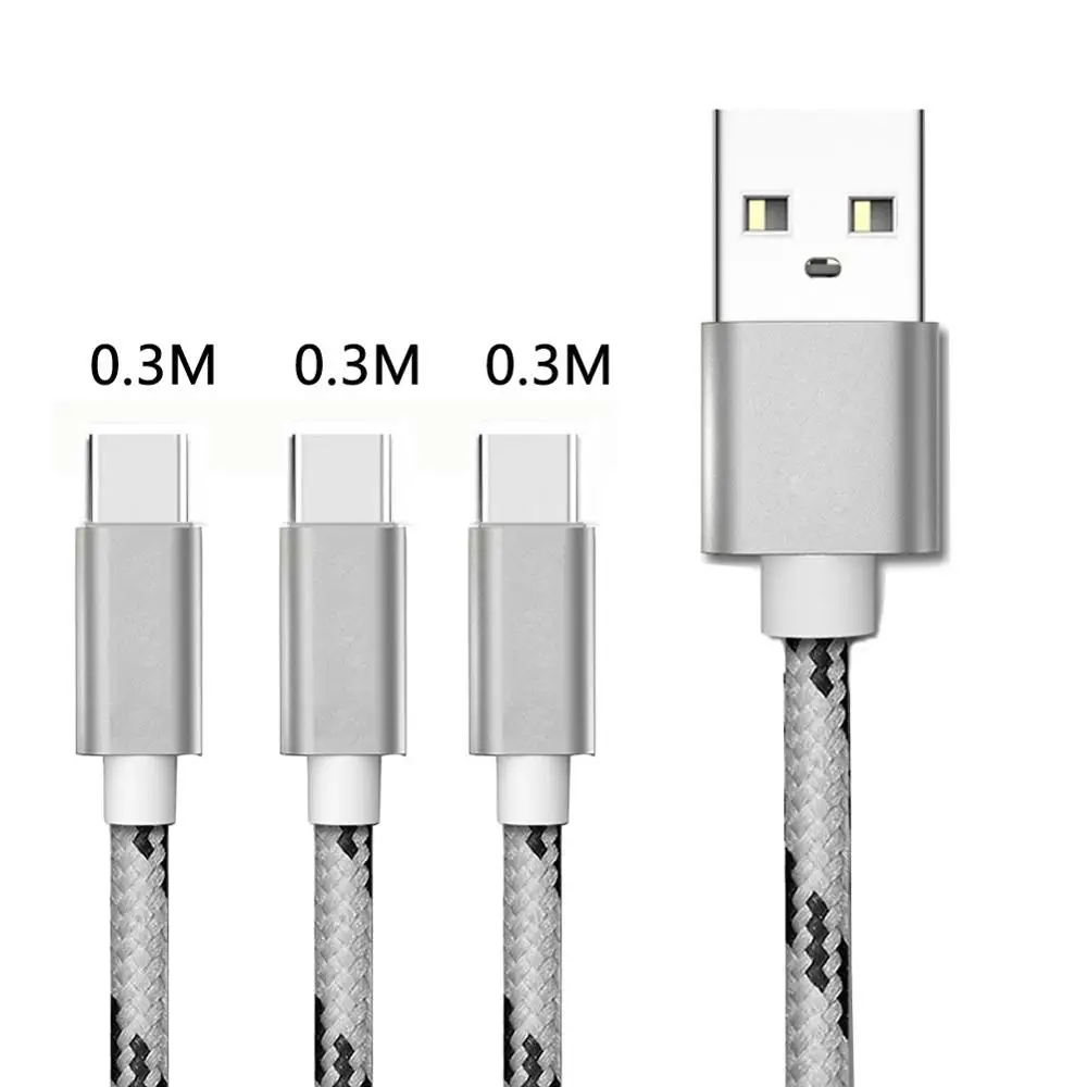 Фото Телефонный кабель USB Type-C для быстрой зарядки и синхронизации данных в нейлоновой Телефонный кабель USB Type-C для быстрой зарядки и синхронизации данных в нейлоновой