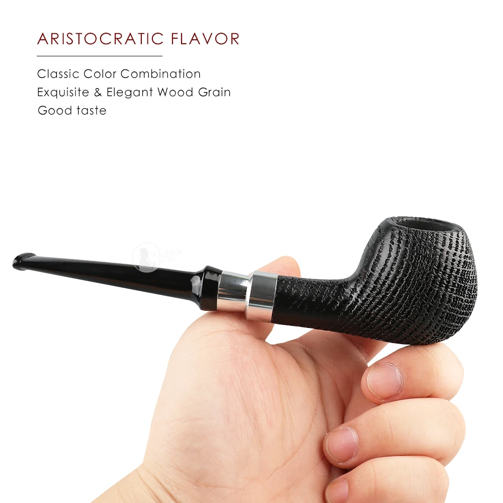 Трубка для курения OKA прямого типа с настоящей ручной работой. Повышает качество хорошо. С полными аксессуарами.