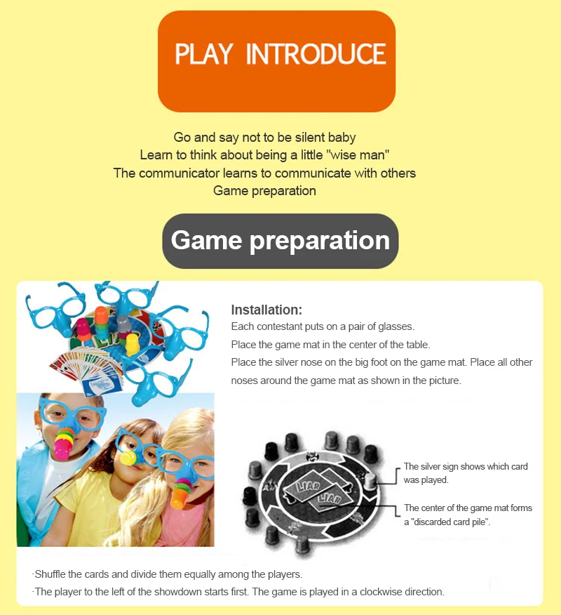 

New Arrival 1 Set Interesting Baby Novelty ToysLiar Board Game Puzzle Board Game Board Chess Board Liar Game Dropshipping