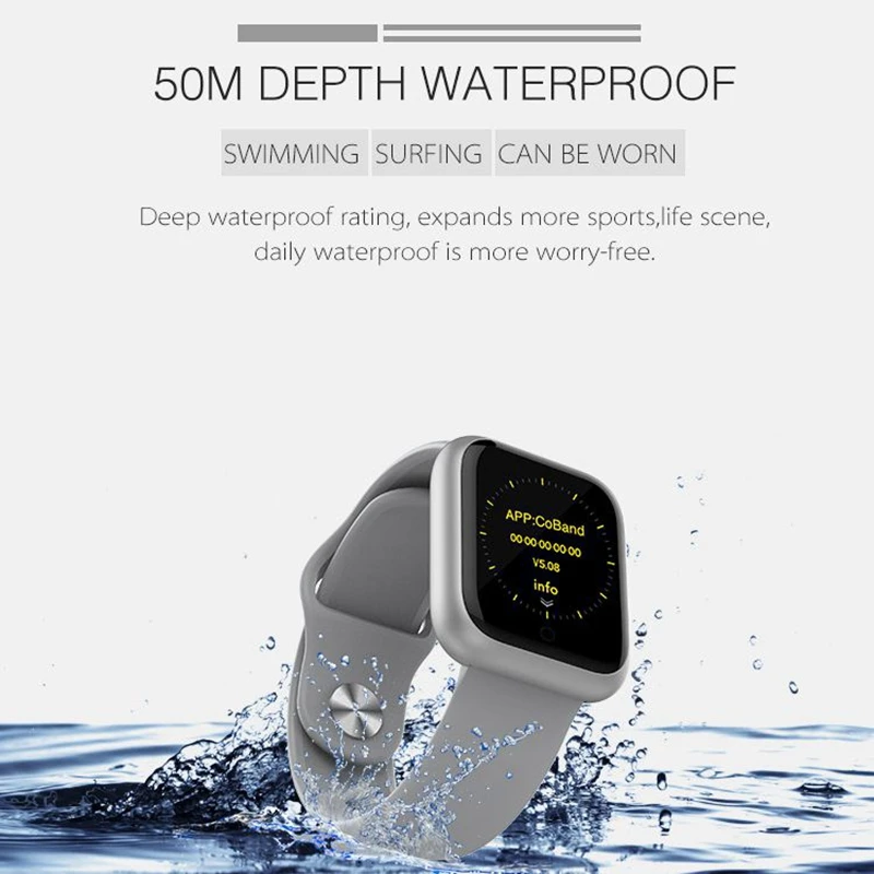 

Full Touch Screen Smart Watch Men Women Heart Rate Wrisatband Blood Pressure Monitor Fitness Smartwatch for Android Apple IOS