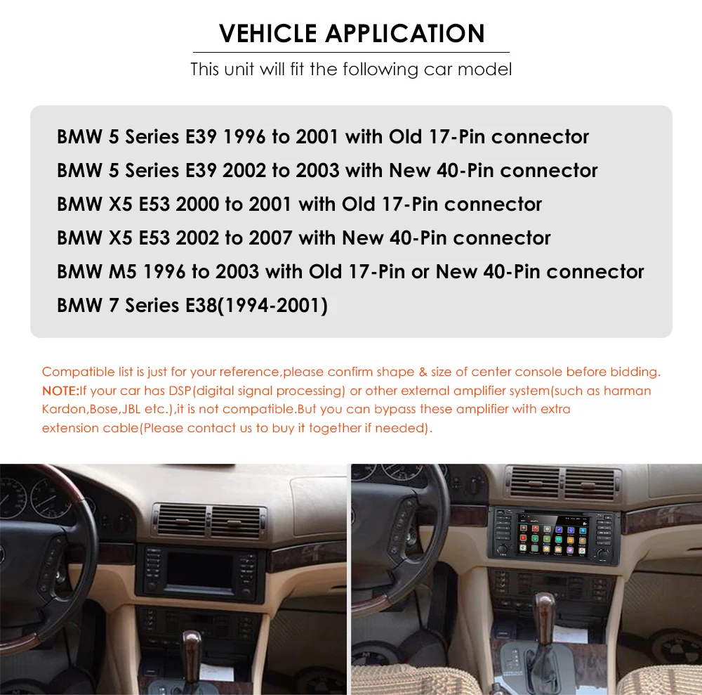 Автомобильный DVD-плеер IPS DSP 2 ГБ + 16 Android 9 0 GPS для BMW 5 Series E39 X5 E53 M5 7 E38 мультимедийное