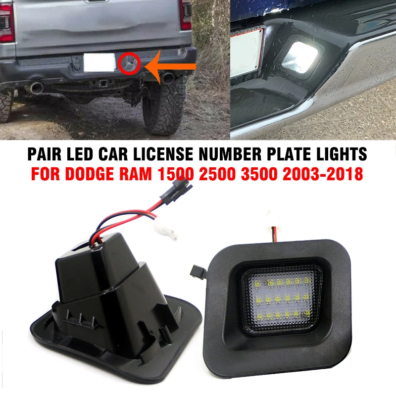 

Pcmos Автомобильная декоративная лампа светодиодный номерной знак для автомобиля подсветка подходит для Dodge RAM 1500 2500 3500 2003-2018 Chromium Styling New