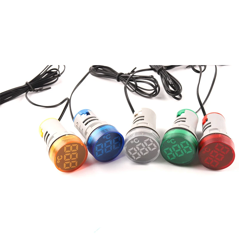 Круглый светодиодный цифровой термометр с матовой поверхностью 22 мм 20-119