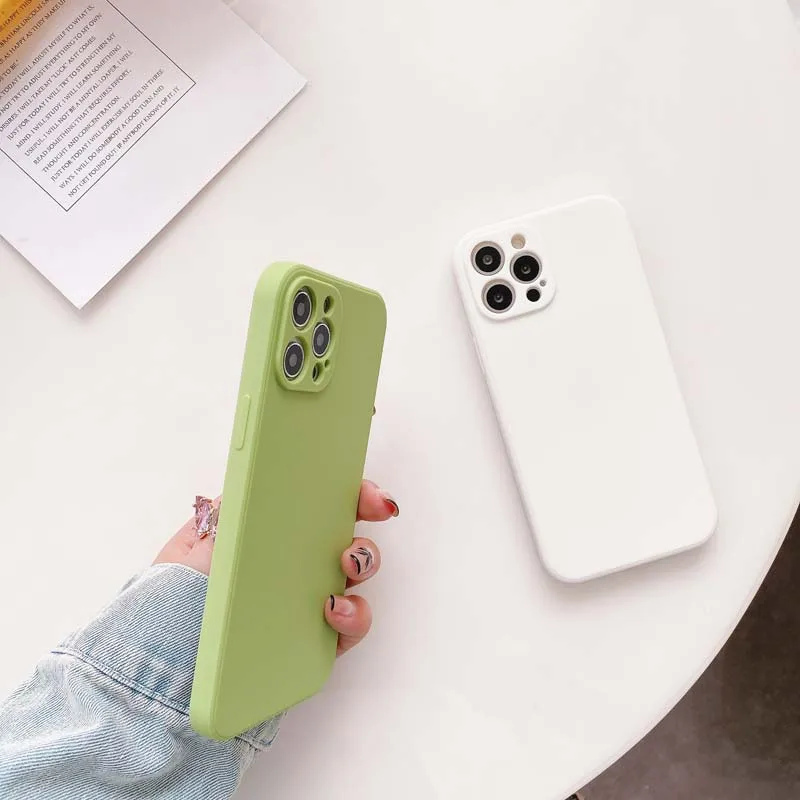 

Fashion Silicone Phone Case for iPhone 11 Pro Max XR XS X Cases Rubber Soft Candy Cover for iPhone 6 6S 7 8 Plus Back Cases