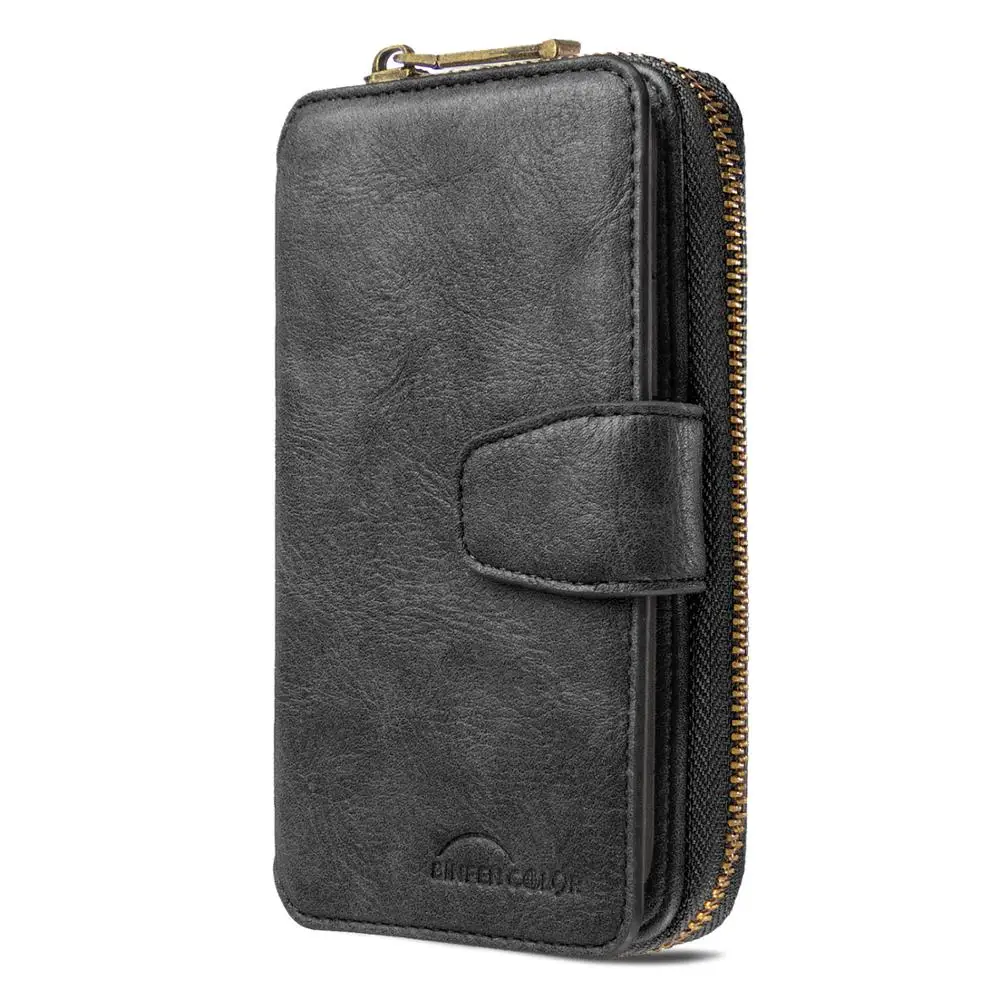 

Luxury Multiple Slots Case For iPhone X XS Zipper Wallet Card Bags For Apple iPhonex X S Cover Women Man Universal Phone Cases