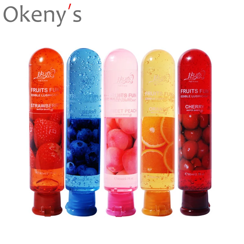 Fruit Flavor Strawberry Edible Lubricants Oil 80ml Sex Enhancement Lubricant Lube Water Based gay sex | Красота и здоровье