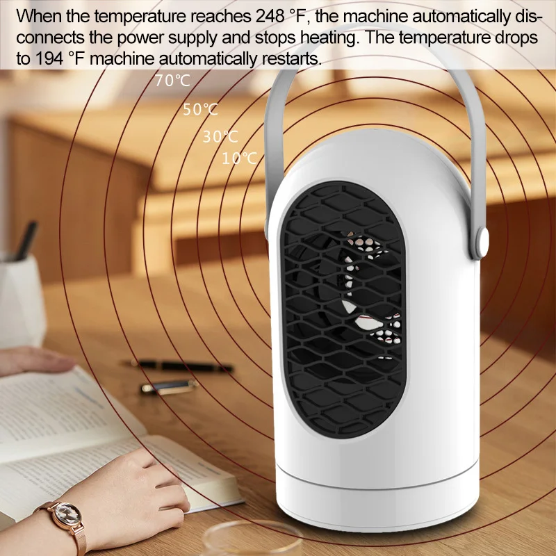 Настольный домашний обогреватель нагревательный вентилятор Smart Shake Head удобный