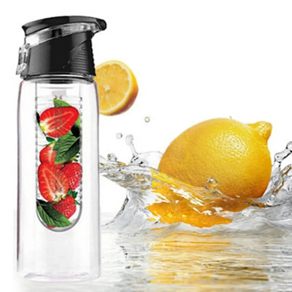 Compact Size 800ML Sports Travel Running Fruit Infusing Infuser Water Lemon Juice Health Bottle |