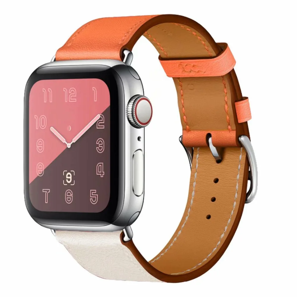 Ремешок для iWatch 5 4 40 мм 44 Одноместный тур Браслет ремешок серии 1 2 3 42 38 Натуральная