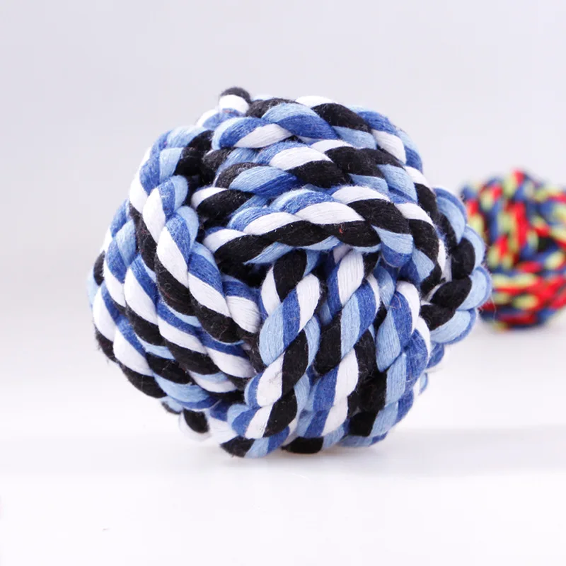 Игрушки-мячи для собак хлопковая веревка игрушки чистки зубов маленьких и