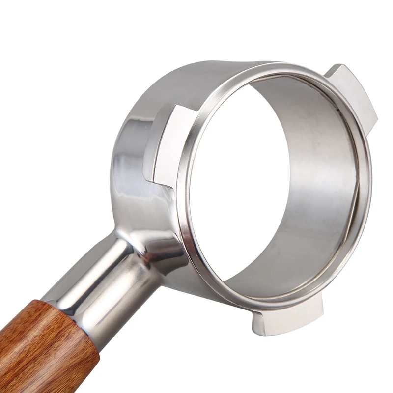 

1 Pcs 54Mm Coffee Tamper Press Coffee Powder Hammer Tools & 1 Pcs Stainless Steel Bottomless Handle