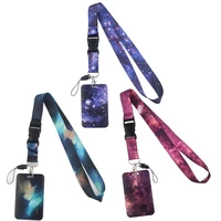 bg640 starry sky lanyards art painting neck strap straps ribbons phone buttons id card holder lanyard for keys diy hanging ropes
