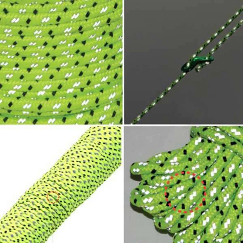 

Reflective Tent Rope 2.5mm Multifunction Outdoor Camping Rope Parachute Cord Lanyard Tent Multifunction Corda 50M