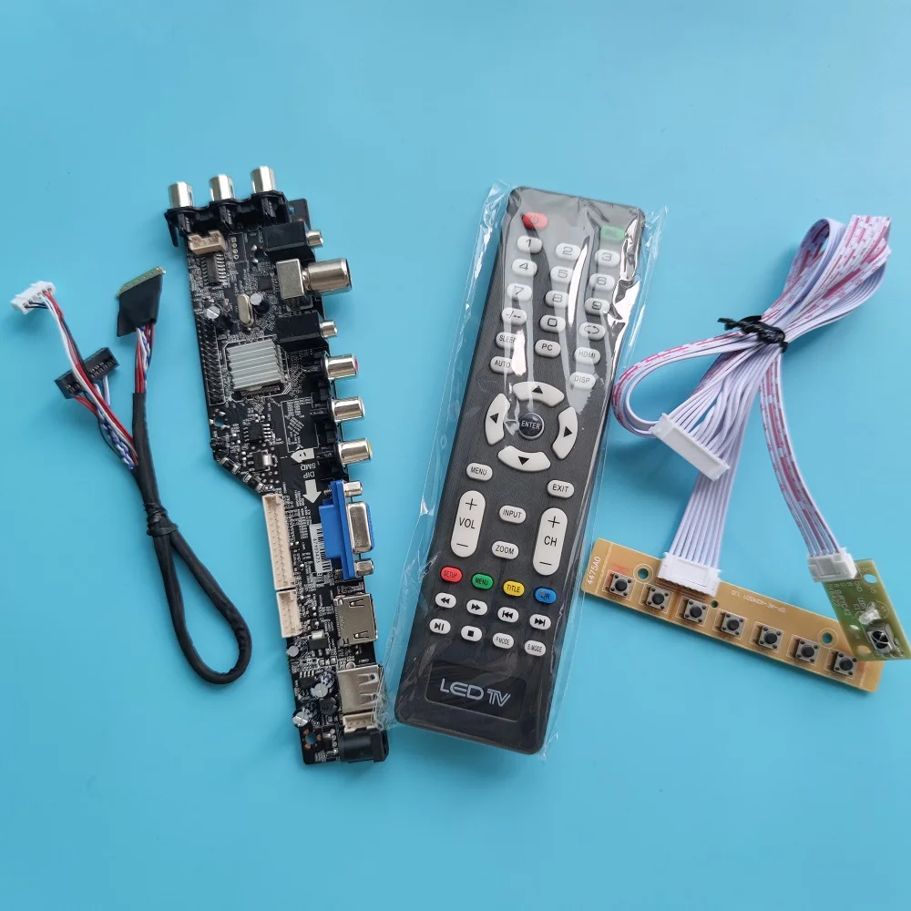 

For LTN156AT24 Display DVB-T DVB-T2 VGA AV TV remote board driver controller digital 1366x768 LED USB HDMI-compatible monitor