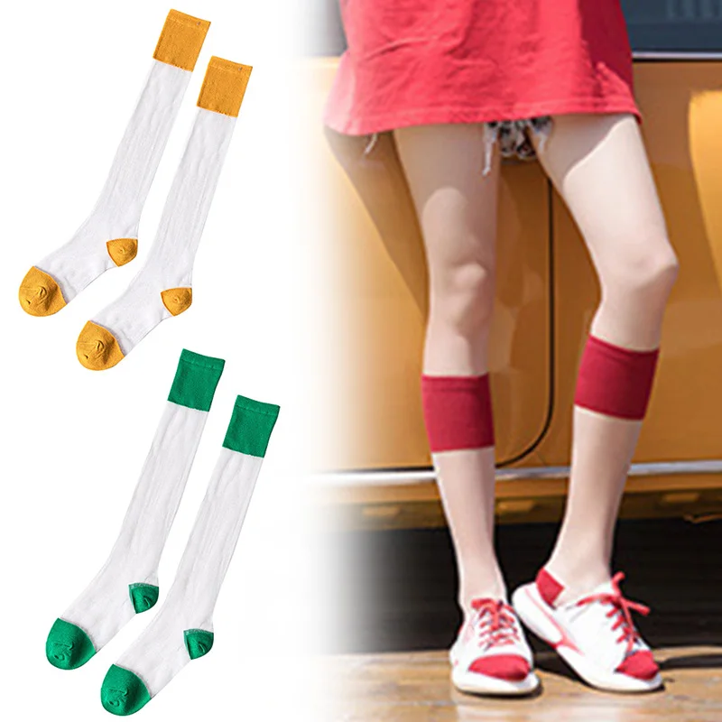 

New Woman's Long Socks Mesh Breathable Kashi Calf Socks Fashion Color Long Thin Transparent Medias De Mujer Female Socks 2019