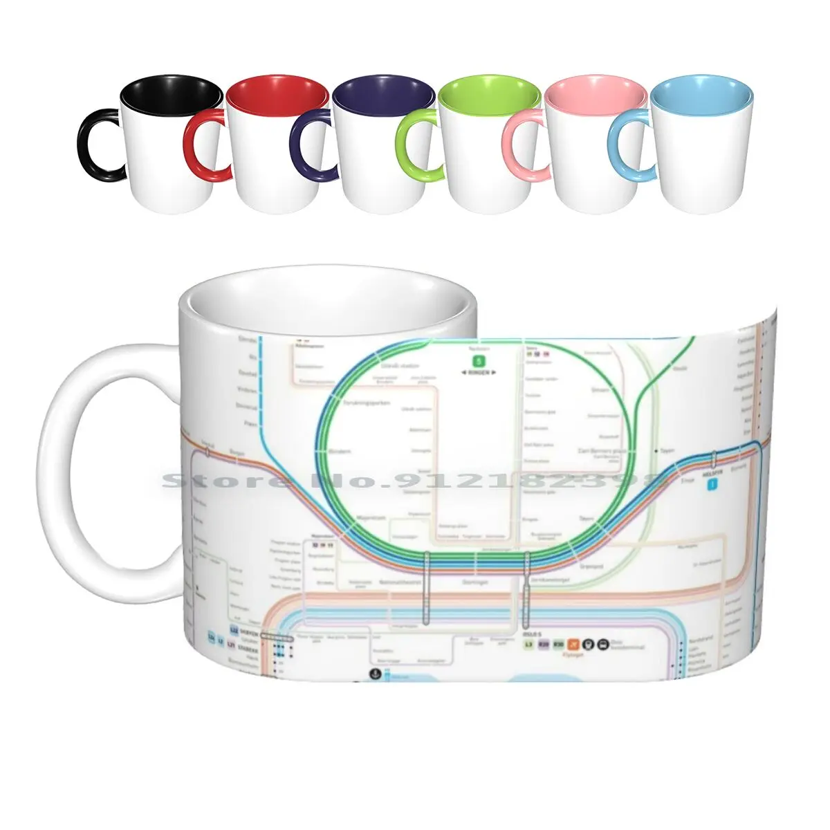 

Oslo Metro Map Ceramic Mugs Coffee Cups Milk Tea Mug Oslo Norway Metro Subway Map Plan Schema Creative Trending Vintage Gift