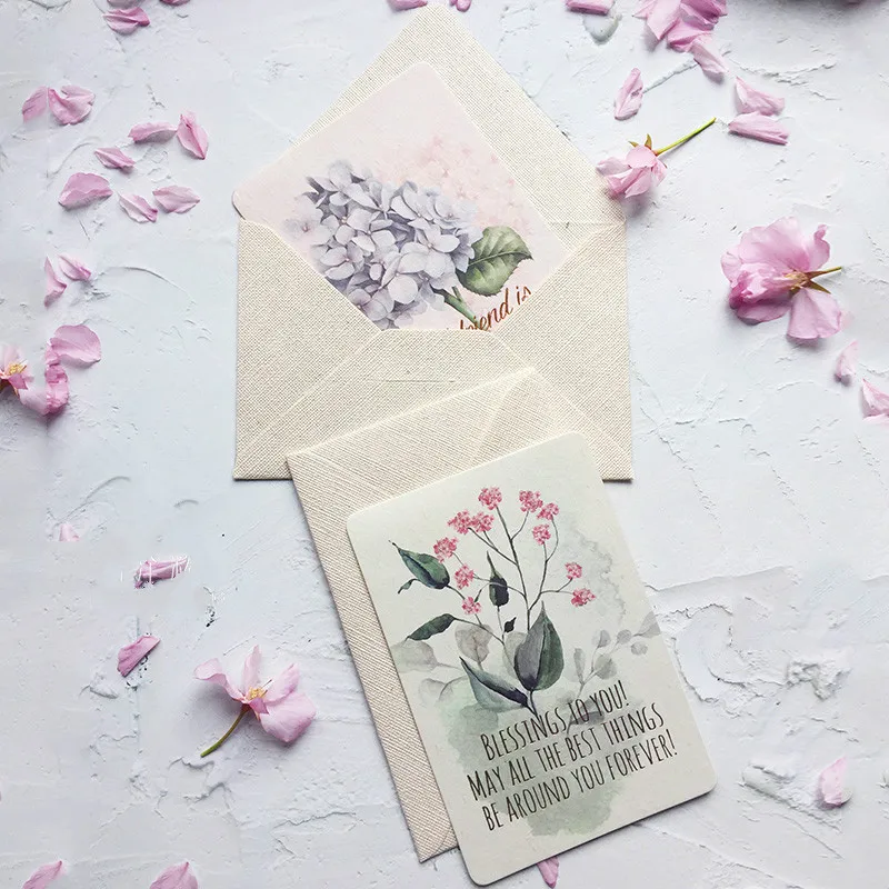 Конверты с текстурой мешковины 4 шт. канцелярские товары бумажные подарочные