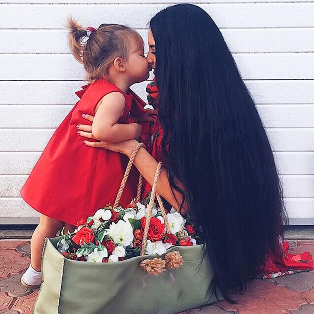 2020 Toddler Girls Dress Luxury Red Princess Baby Wedding Party Dresss Cute Sleeveless Dresses Vestido Christening | Детская одежда и