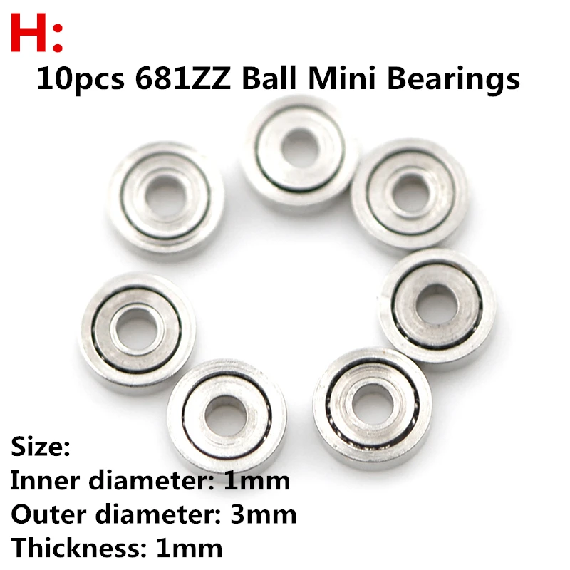 10 шт. 625ZZ 693ZZ MR105 2RS MR63ZZ 608RS MR83 MR105ZZ 681ZZ миниатюрные шариковые подшипники