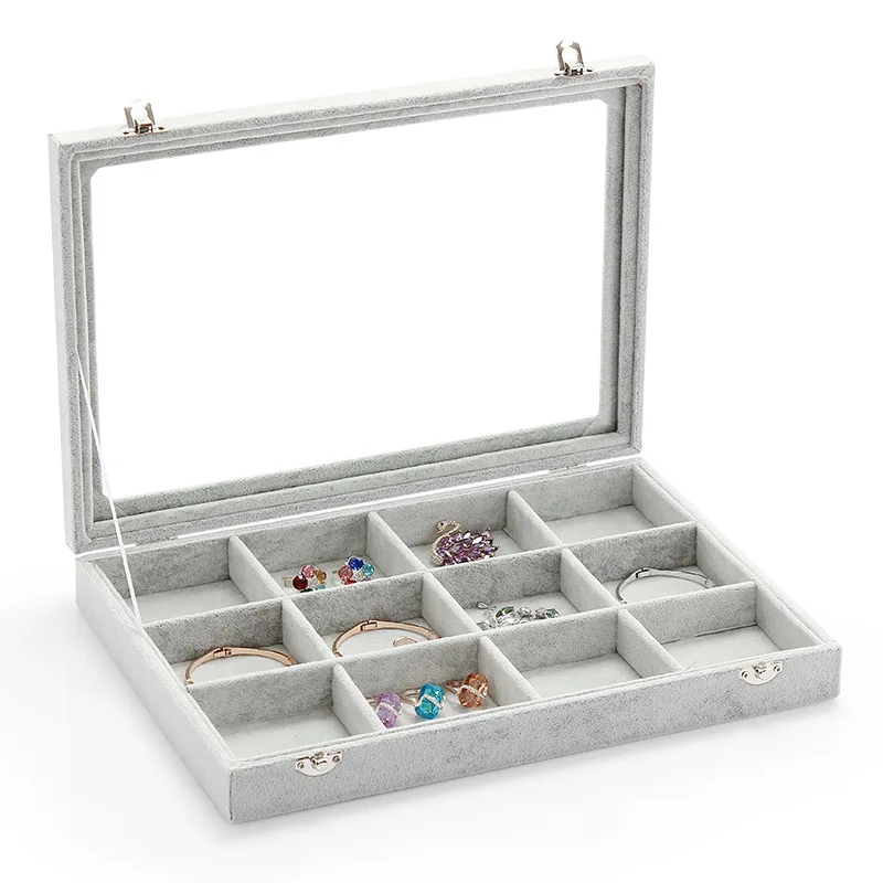 Большая шкатулка для хранения ювелирных украшений из тонкой замши бытовая