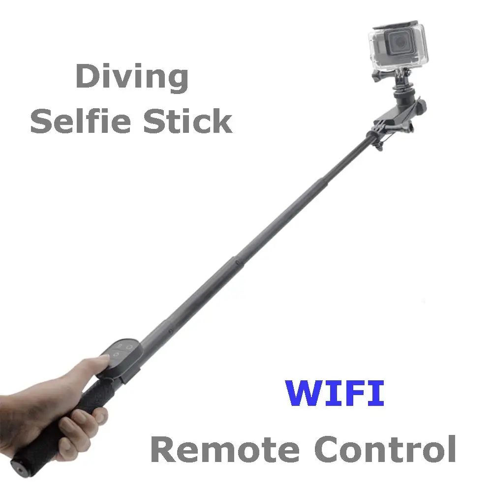 Продажа Tayogo Водонепроницаемая рукоятка подводная селфи палка для Gopro Дайвинг камера с Wi-Fi пульт дистанционного управления водостойкое использован...