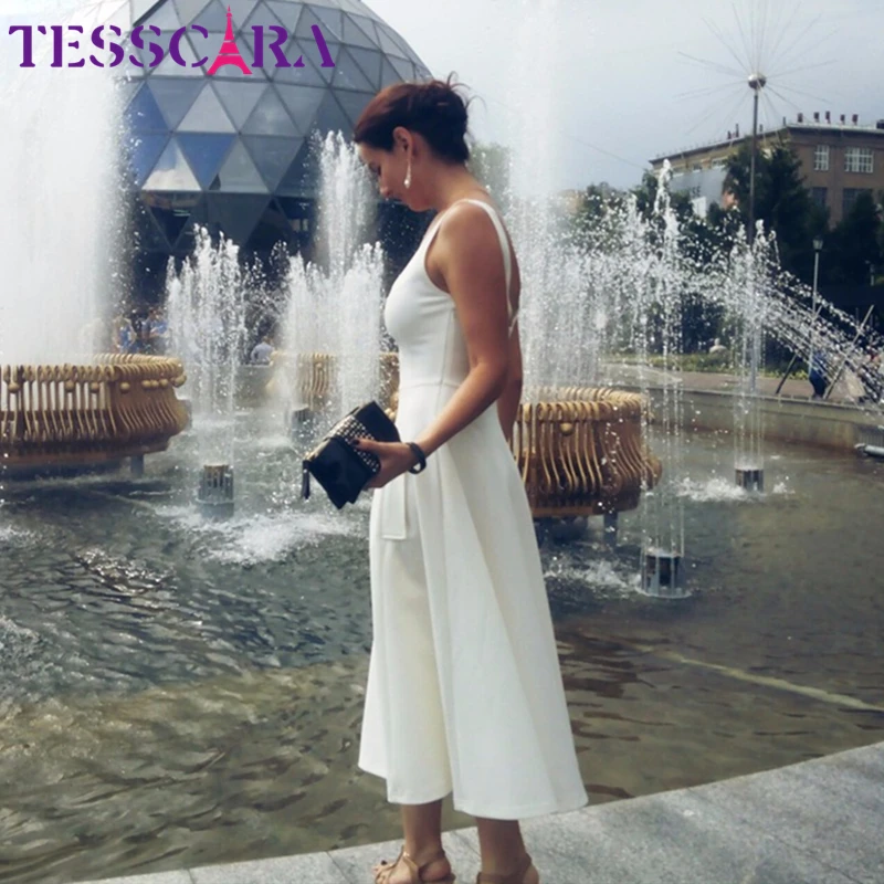 TESSCARA женское элегантное винтажное платье трапециевидной формы офисное