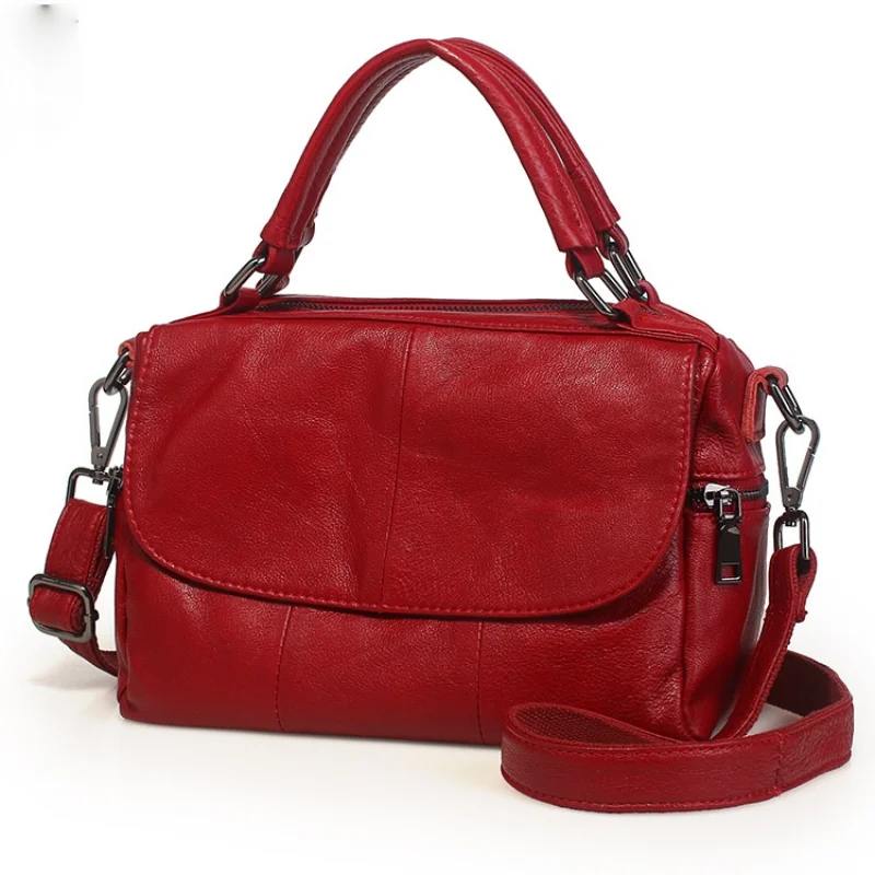 2022 Women Handbags Genuine Leather Female Real Leather Shoulder Bags Versatile Solid Large Capacity Ladies Tote Crossbody Bag