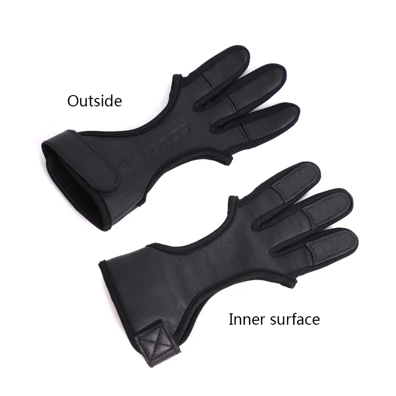 Защитная перчатка на 3 пальца кожаная защитные перчатки для стрельбы из лука