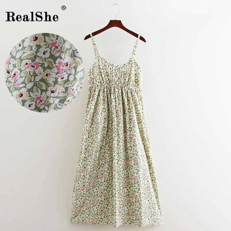 RealShe, женское вечернее платье, длинное, летнее, бохо платье, без рукавов, цветочный принт, пляжное платье, туника, макси платье, сарафан, Vestidos De Festa