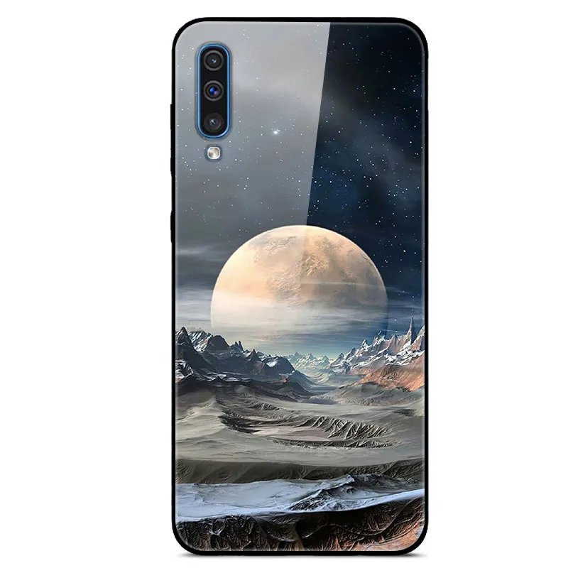 d1 Для samsung Galaxy A50 чехол, стеклянная жесткая задняя крышка для samsung A30S A50S A10 A20 A30 A40 A70 чехол для телефона s бампер A 50 50S 30S - Цвет: d1