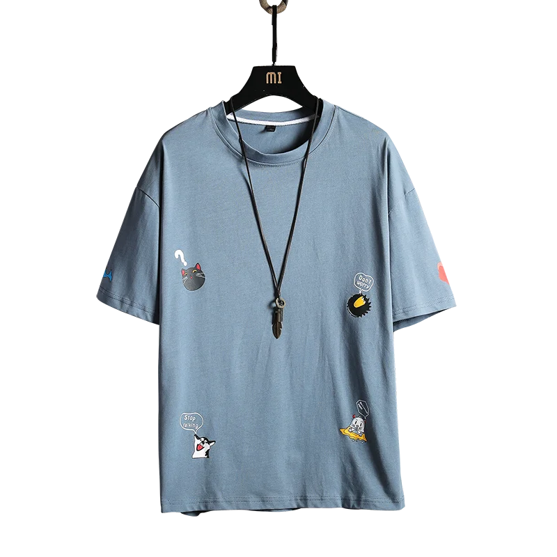 Футболка мужская хлопковая с коротким рукавом в стиле хип-хоп | Мужская одежда