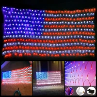 american large usa flag net light flag outdoor waterproof hanging for yard garden decor festival holiday party christmas d30