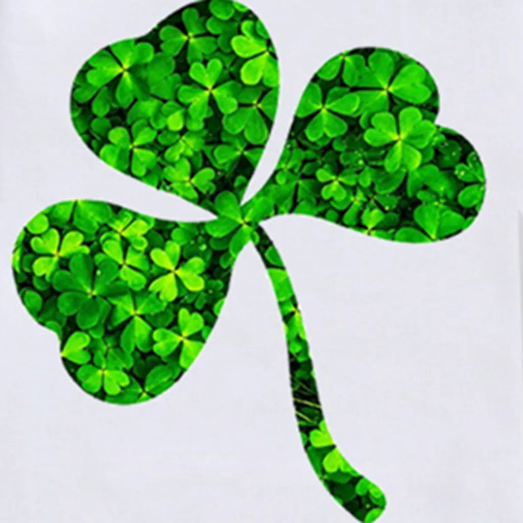 Футболка с принтом клевера для маленьких мальчиков и девочек топы Дня Святого