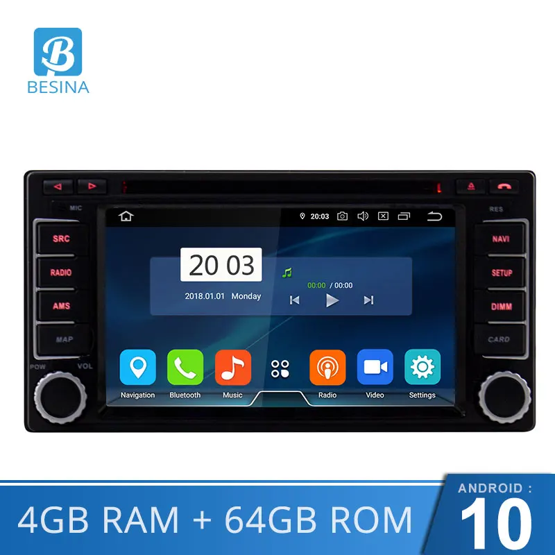 Автомобильный радиоприемник Besina Android 10 0 2 Din для Subaru Forester Impreza 2008 2011 Wi Fi стерео GPS