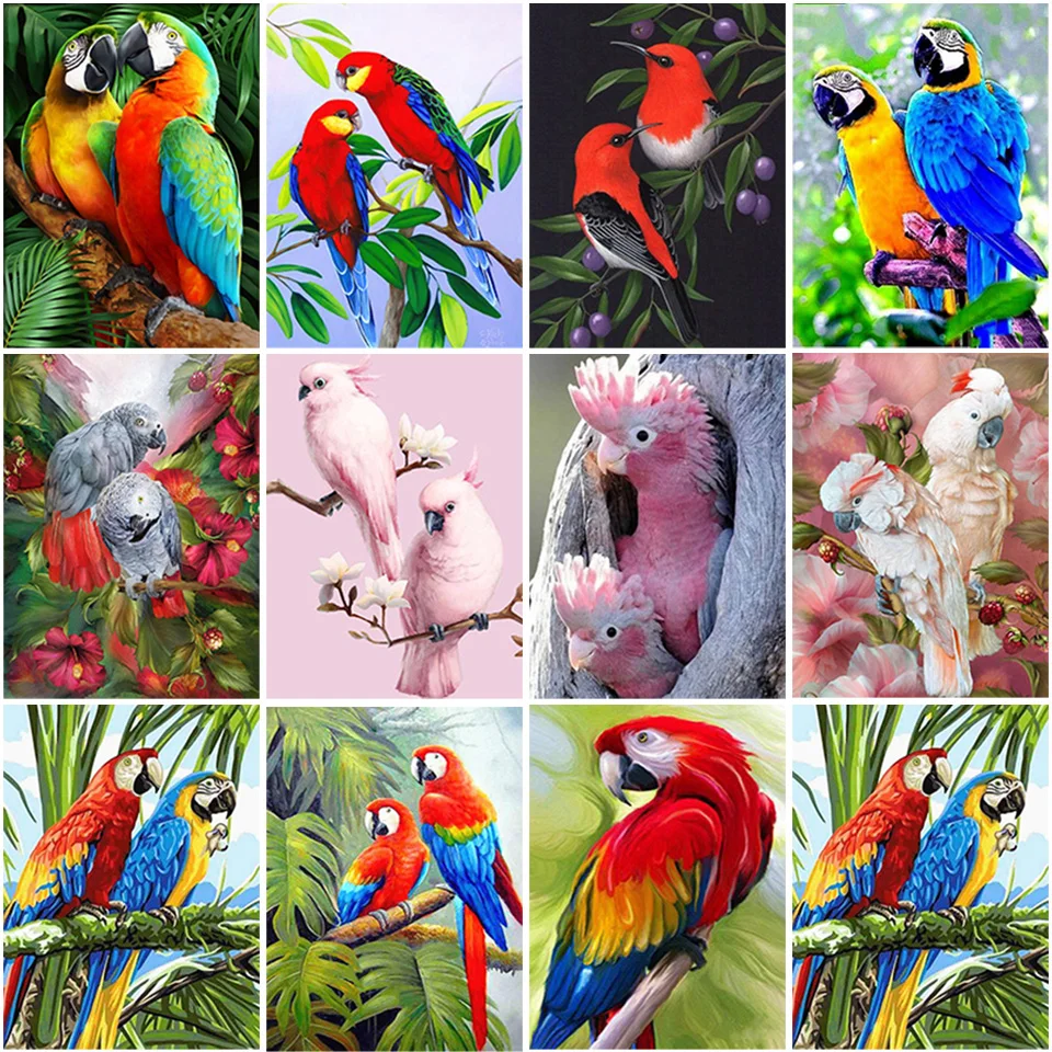 

5D Diamond Painting Bird Cross Stitch Rhinestone Animal Pictures of Rhinestones Diamond Embroidery Full Square Round Home Decor