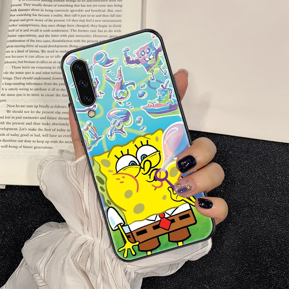 

BoB funny sponge baby Phone case For Samsung Galaxy A 3 5 7 8 10 20 21 30 40 50 51 70 71 E S 2016 2018 4G black soft coque