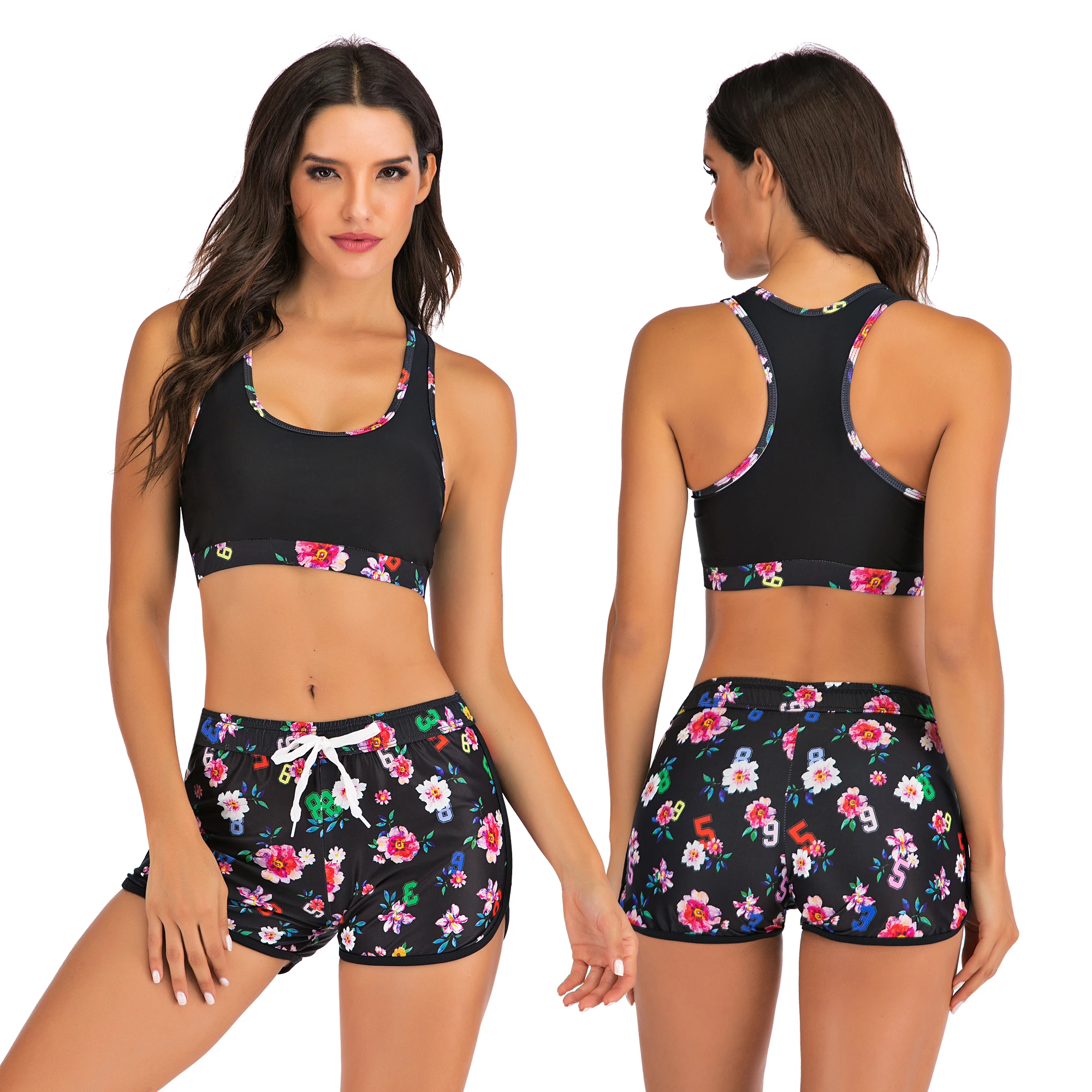 2020 комплект бикини женский купальник с завышенной талией купальник|Купальники| |