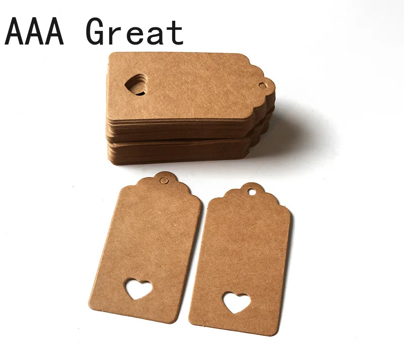 100 шт./лот этикетки карты Крафт-Бумага бирки ремесла бирка подарок Свадебные