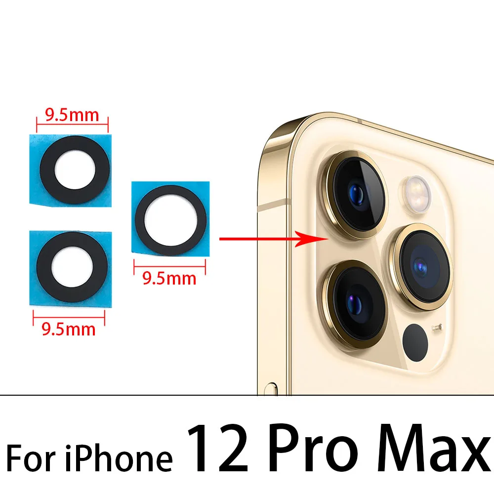 Стекло для камеры Iphone 12 6S 7 8 Plus X XR XS Pro Max задняя камера стеклянный объектив с