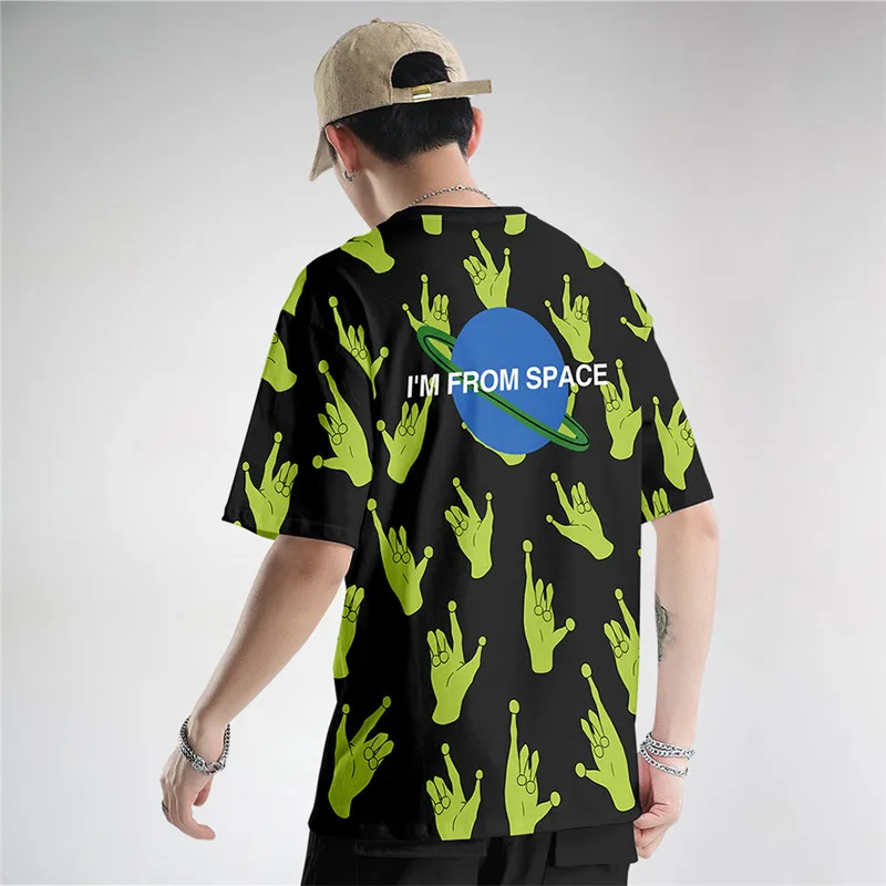 

Мужская футболка с коротким рукавом и принтом, размеры до 6XL