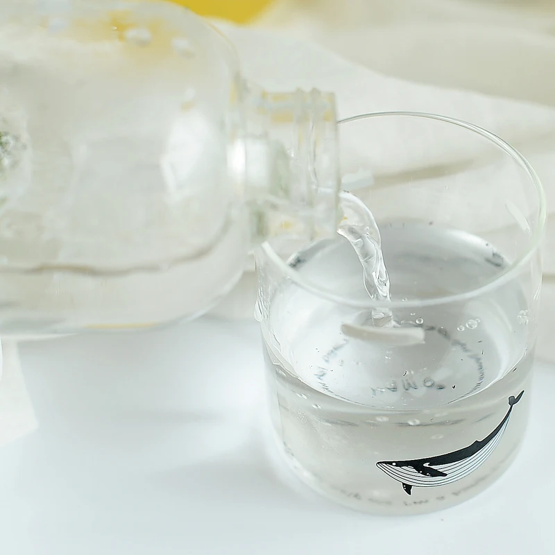 Высококачественная стеклянная бутылка для воды серии Ocean 1000 мл с уплотнением