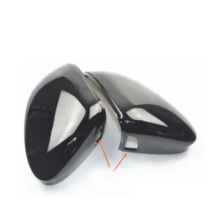 black for golf 8 mk8 mirror cover rear view side mirror cap housing support lane change side assist blind spot assist free global shipping