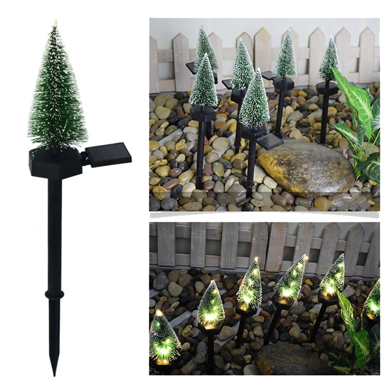

Christmas Tree Light Stake Lamp Solar Waterproof Plug-in Lamp Night Lamp for Villa Outdoor