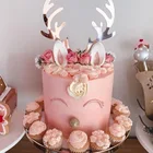 Золотой акриловый веселый Топпер на Рождественский торт Рождественский капкейк флаги для дома рождественские украшения для торта для вечеринки 2020 Новинка