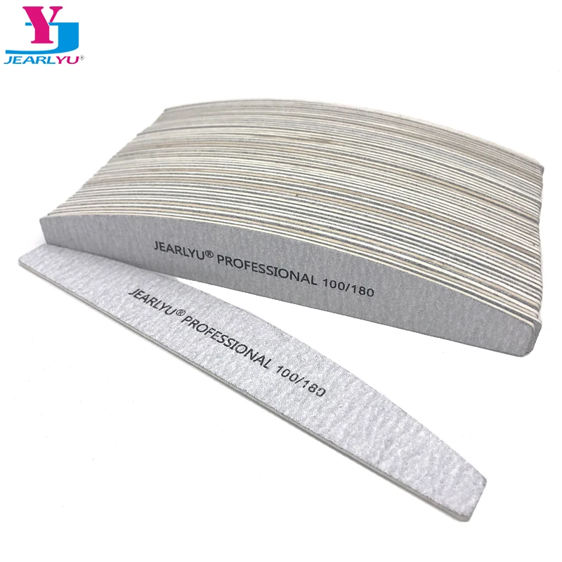 

50pcs Sandpaper Wood Nail File 100/180 for gel nails Professional Manicure Buffer Pedicure Double-sided set lime a ongles Nail